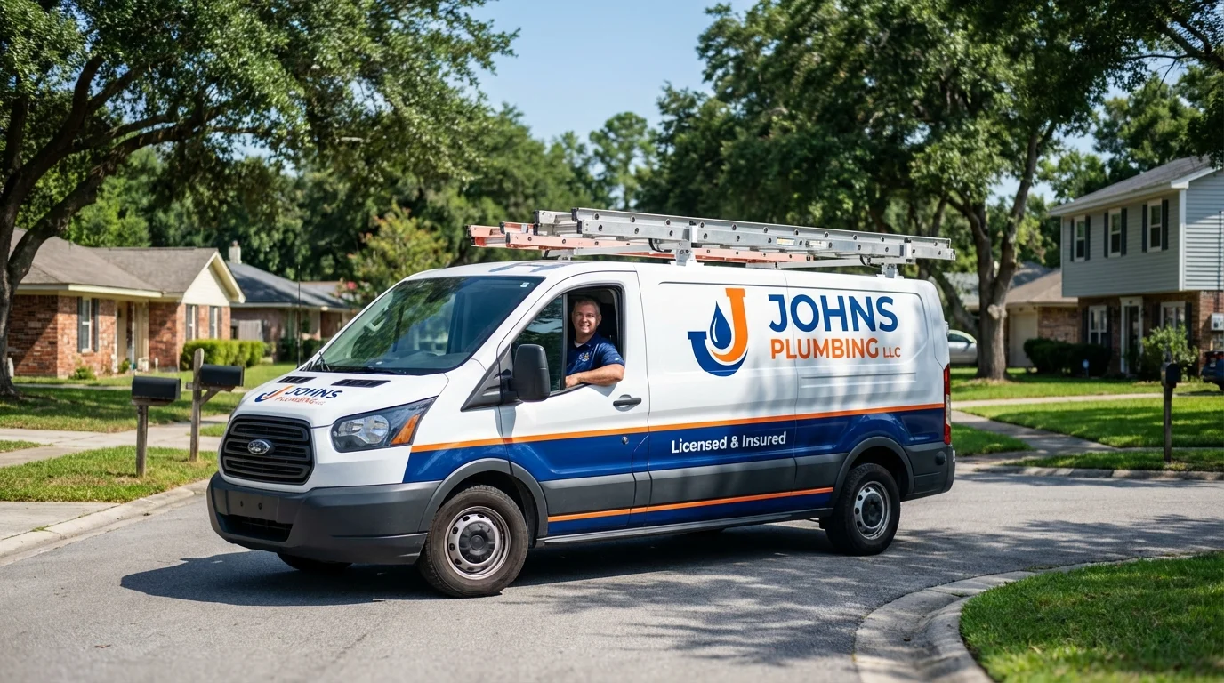 Johns Plumbing LLC service van in Eagle Lake, MN